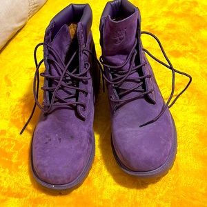 Beautiful Purple Timberland boots.